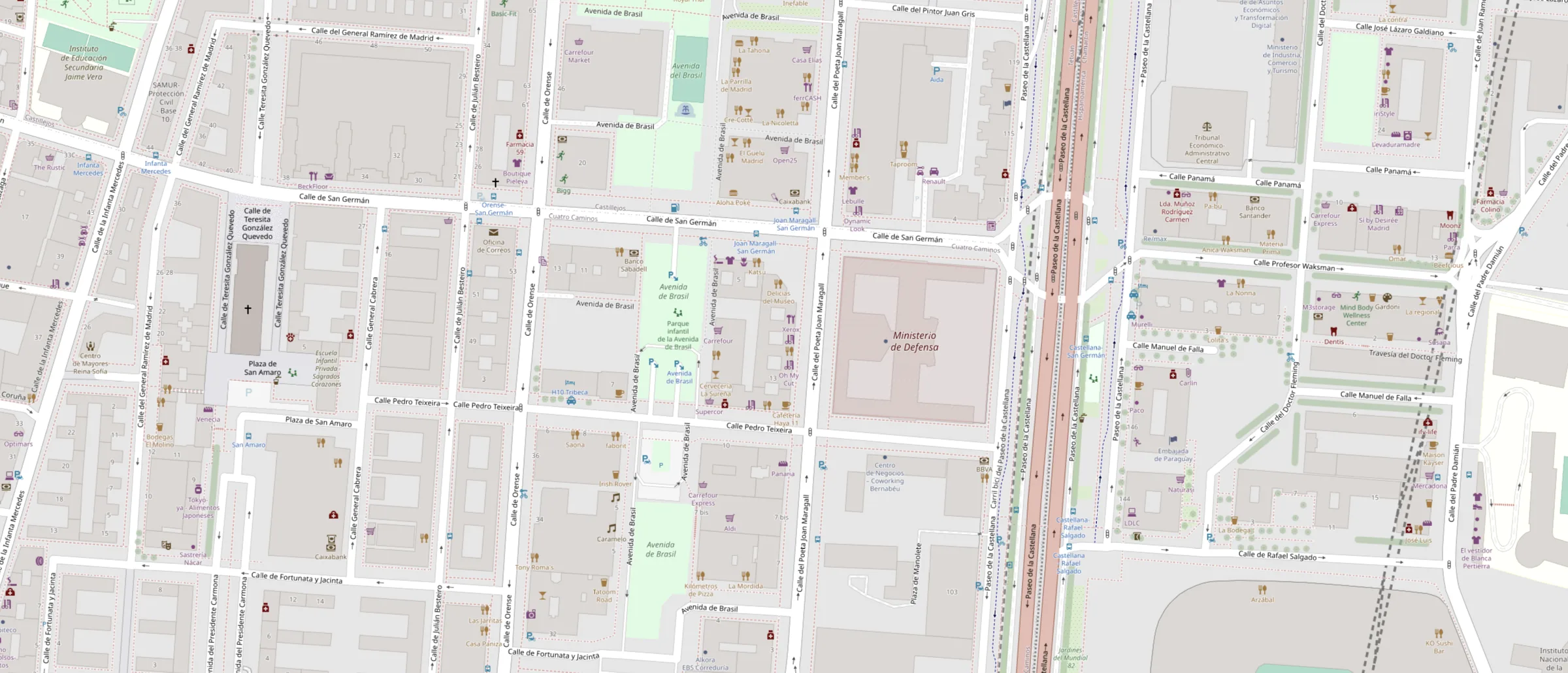 Mapa: Explora Family Café en la calle del Poeta Joan Maragall 13, Tetuán (Madrid)